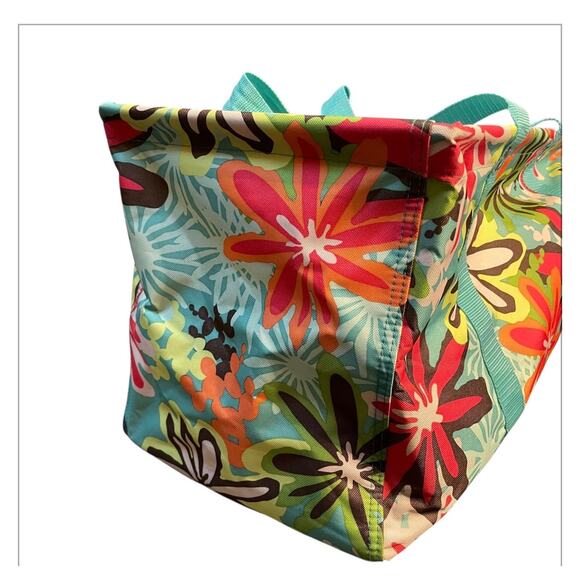 Thirty One Deluxe Utility Tote Daisy Craze Organizer Car Trunk Floral Collapse - Picture 4 of 11